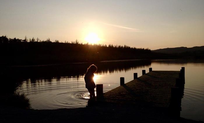 Lake at sunset